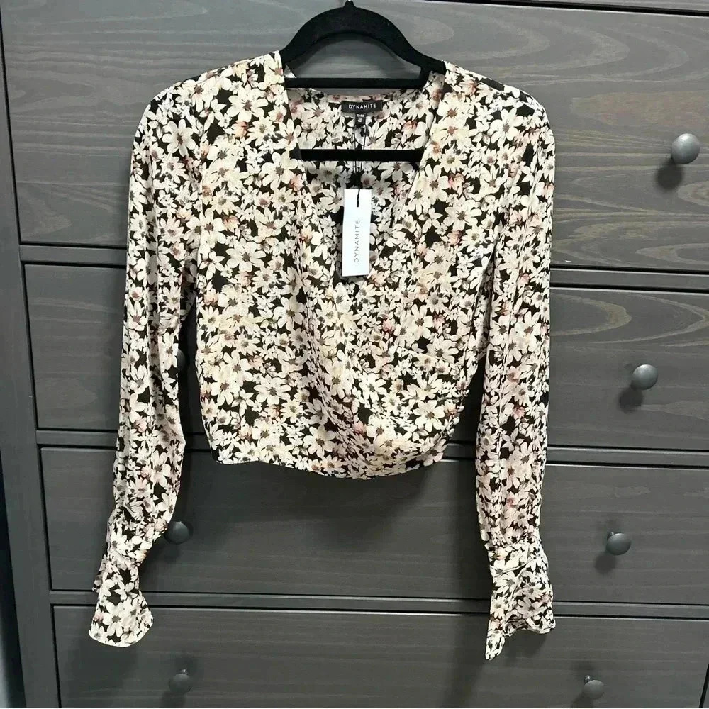 Dynamite Marlena Wrap Blouse